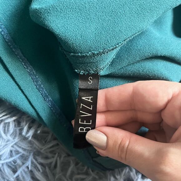 Bevza Teal Green Mini Dress Size S - Picture 5 of 6
